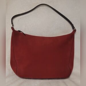 RARE Archival VTG Kate Spade Made in Italy Red Suede Shoulder Bag